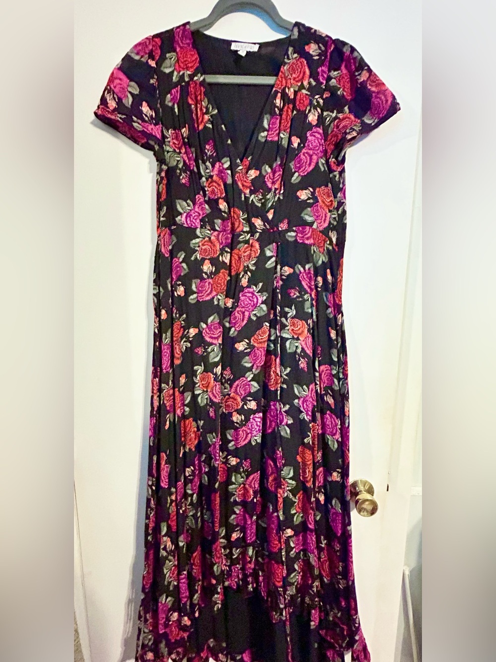 Patrons of Peace Faux Wrap Floral Maxi